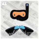 Snorkeling Felt Paper Doll Accessories