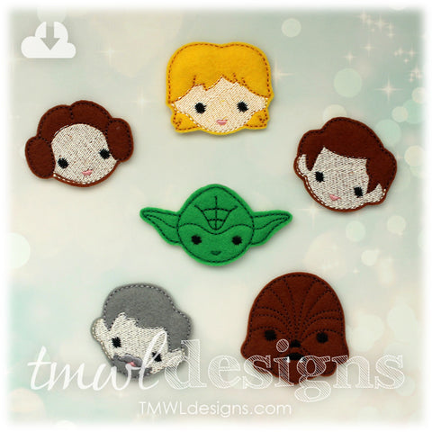 Space Wars Rebel Emoji Feltie Set