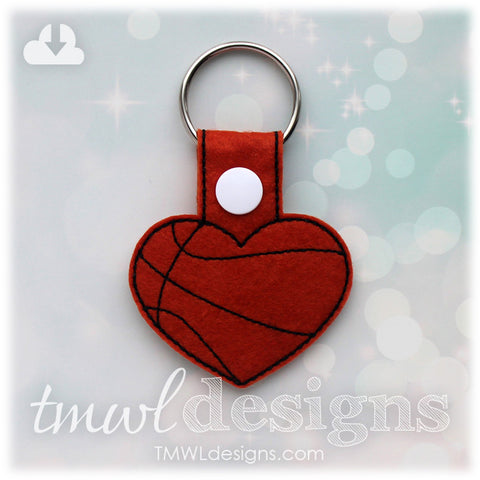 Basketball Heart Key FOB