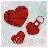 Basketball Heart Key FOB