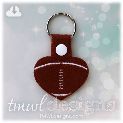 Football Heart Key FOB