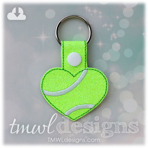 Tennis Heart Key FOB