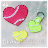 Tennis Heart Key FOB
