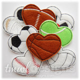 Baseball Heart Feltie