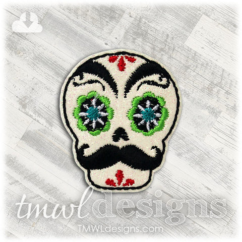 Sugar Skull Mustache A Feltie