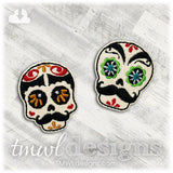 Sugar Skull Mustache B Feltie