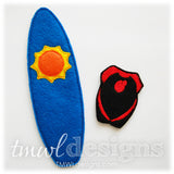 Surfboard Felt Paper Doll Accessories