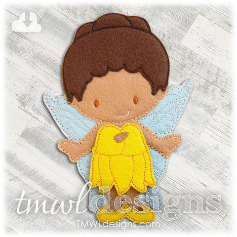Sunflower Fairy Dress Felt Paper Doll Outfit