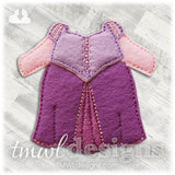 Tower Dress Felt Paper Doll Outfit
