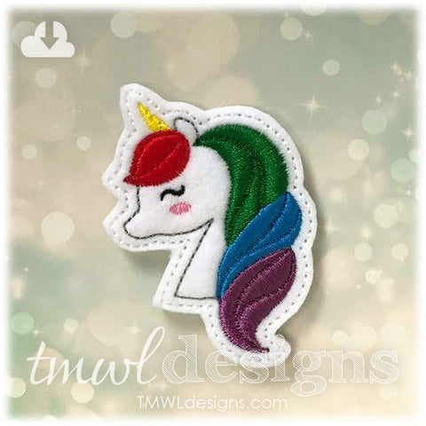 Unicorn Head Feltie