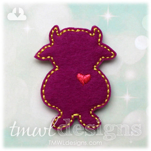 Wild Thing Love Monster Silhouette C Feltie