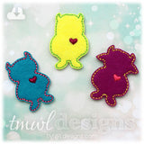 Wild Thing Love Monster Silhouette B Feltie