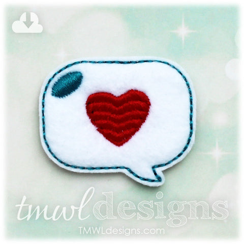 Heart Talk Bubble Feltie