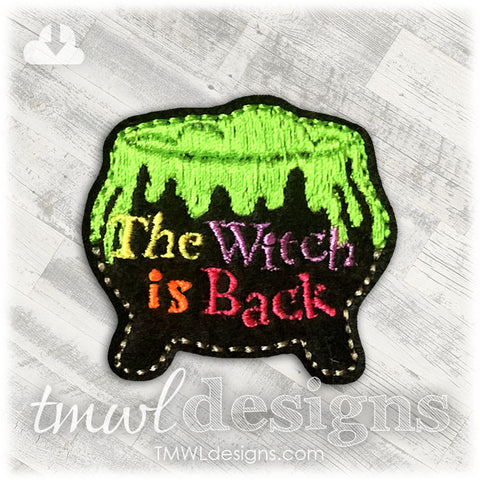 Witch Back Cauldron Feltie