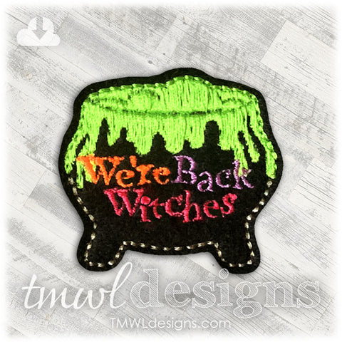 Witches Back Cauldron Feltie