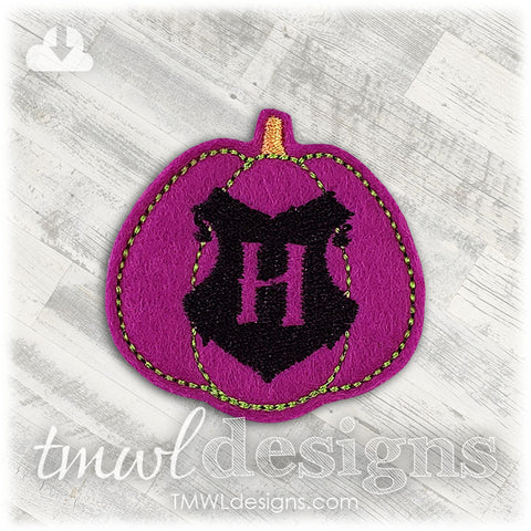 Pumpkin H Shield Feltie