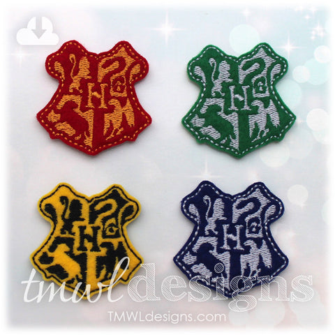 Wizard School Coat of Arms Shield Crest Feltie