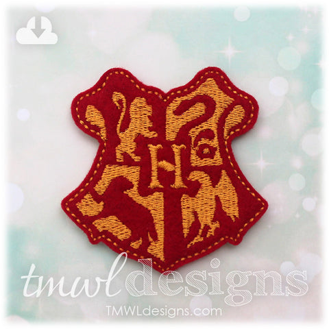 Wizard School Coat of Arms Shield Crest OS Feltie