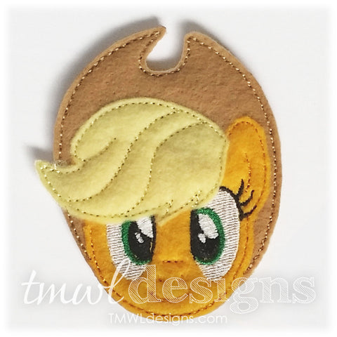 Apple Pony Head Feltie