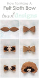 Felt Sloth Bow