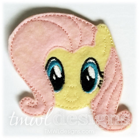 Flutter Pony Head Feltie