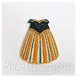 Green Dress Felt Paper Doll Outfit