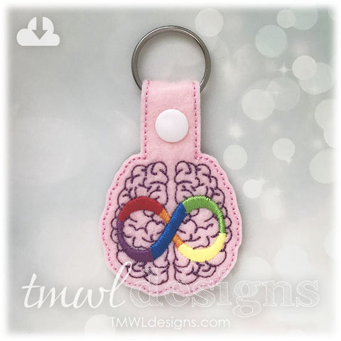 Neurodiversity Brain Key FOB