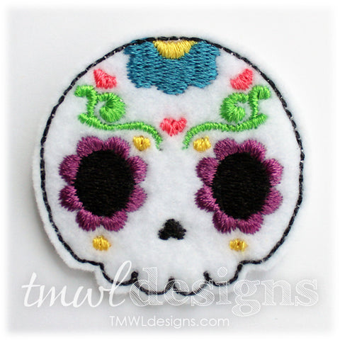 Sugar Skull Hearts Feltie