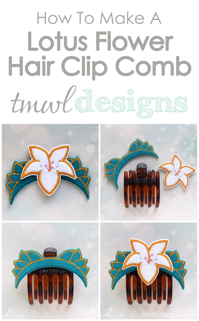 How To Make A Lotus Flower Hair Clip Comb