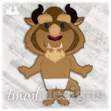 Beast Husky Felt Paper Doll