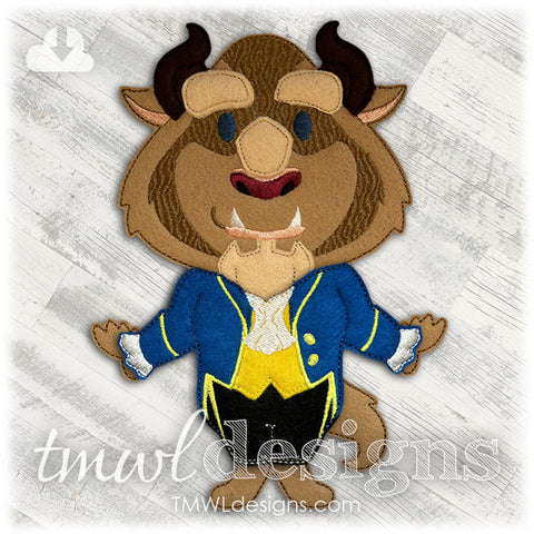 Beast Husky Felt Paper Doll Outfit