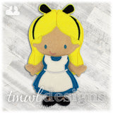 Alice in Wonderland Dress Felt Paper Doll Outfit