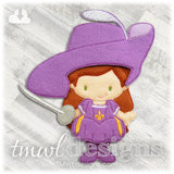 Musketeer Dress Felt Paper Doll Outfit
