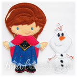 Snowman Felt Paper Doll Companion