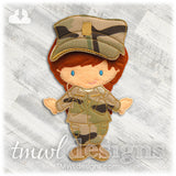 Military Combat Uniform Felt Paper Doll Outfit