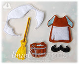 Peasant Dress Felt Paper Doll Outfit