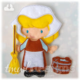 Broom & Bucket Cleaning Felt Paper Doll Accessories