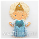 Frost Dress Felt Paper Doll Outfit