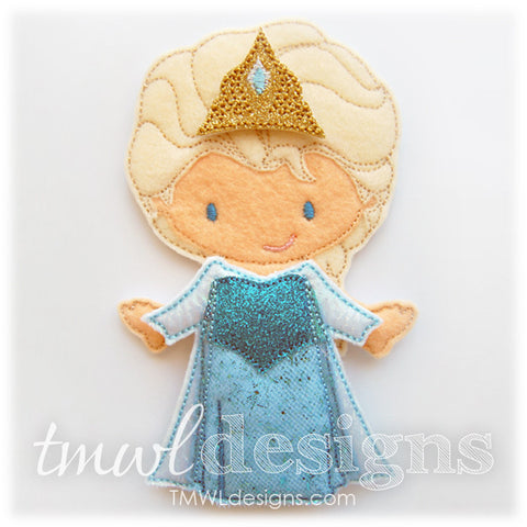 Frost Dress Felt Paper Doll Outfit