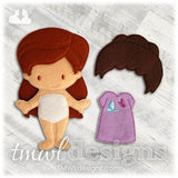 Amelie Wig Felt Paper Doll Accessory - Fundraiser