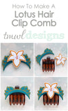 Lotus Flower Hair Clip Comb