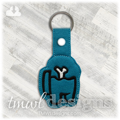 Louis Vuitton 2 Logo Snaptab / Keyfob Embroidery Design