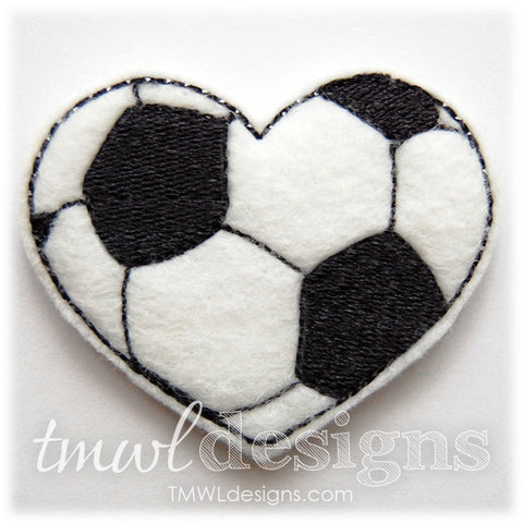 Soccer Heart Feltie