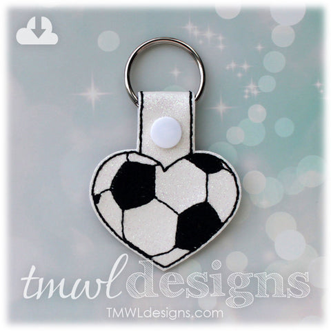 Soccer Heart Key FOB