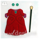 Stepmother Gown Felt Paper Doll Outfit