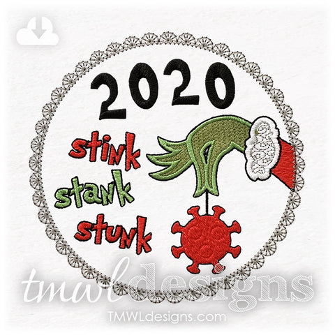 2020 Stink Stank Stunk COVID-19 Appliqué
