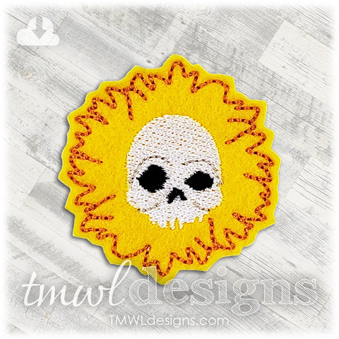 Sunflower Skull Feltie