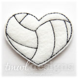 Volleyball Heart Feltie