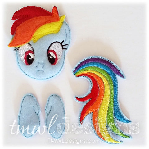 Rainbow Pony Bow Parts